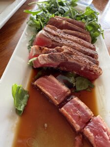 Seared Ahi Tuna at the Trout Street Bar and Grill Port Aransas Texas