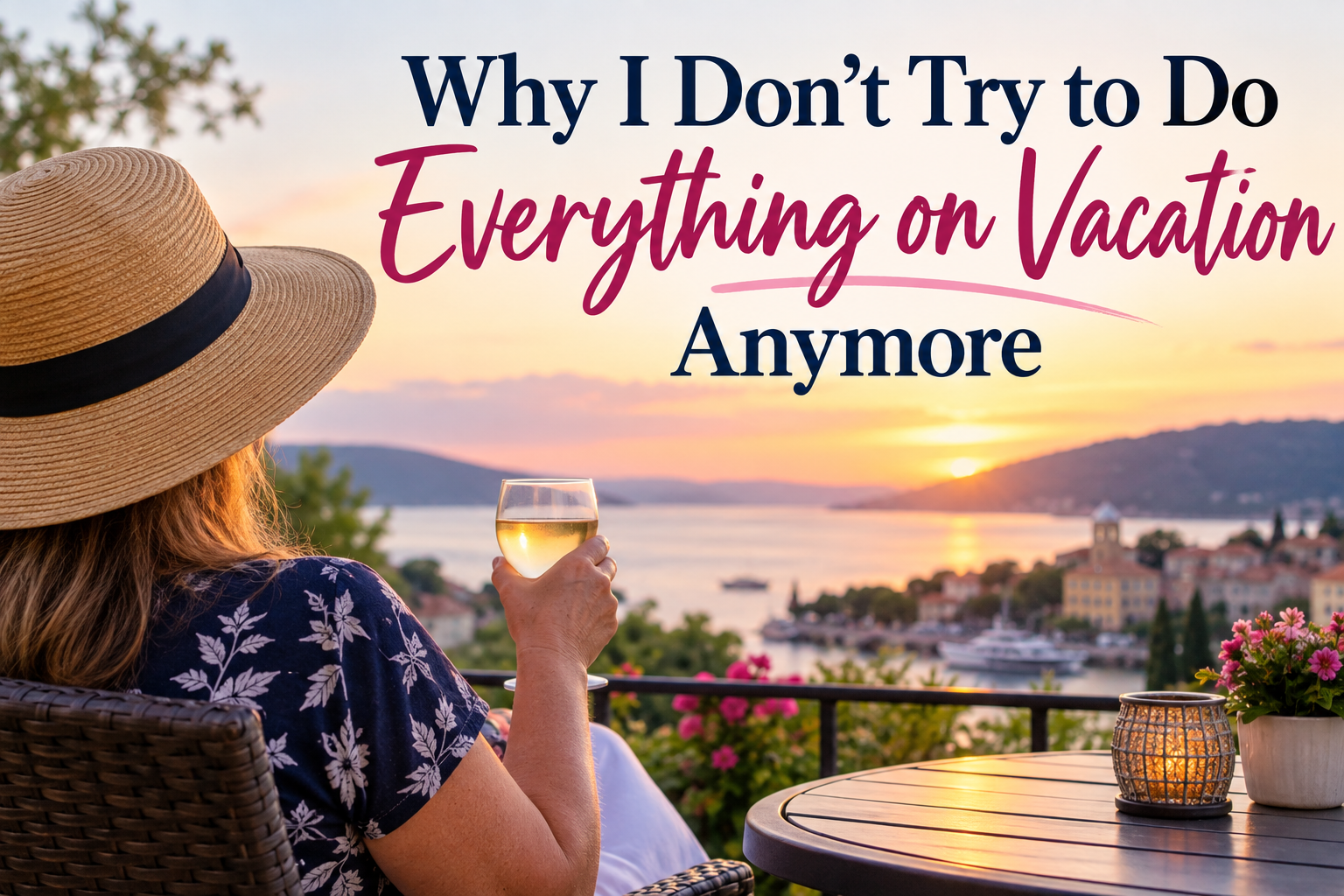 Why I don't try to do everything on vacation anymore